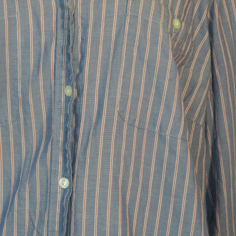 Lauren Ralph Lauren Womens Blue Pink Stripped Button Down Collar Shirt Size 1X - Picture 2 of 6